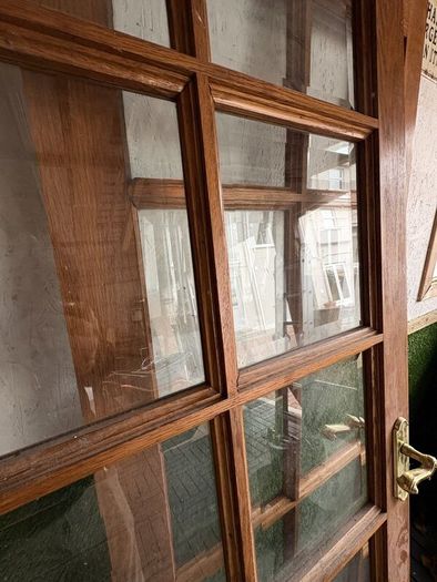 Pair of Oak Glazed Doors