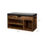 Padded shoe bench 3 compartments white shoe bench with seat cushion, 3 compartment chest, seat for shoe storage with seat, 2 steps, hallway furniture, white Maximum load capacity 150 kg Image 10