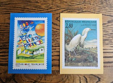 France Stamp philately 2.80 Calendar post 1995 1st semester Egret issue