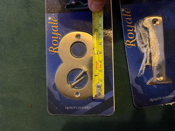 Vintage brass door numbers