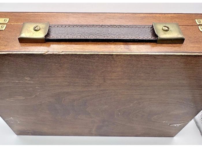 RARE Antique George Rowney No 9 Oil Colour Wooden Box Set - 1950s/60s Artist Case Prop