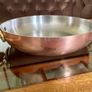 Vintage Chefs Castle Brand Ireland Lidded Copper Sautee Pan Solid Brass Handle Image 6