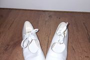 Tie front dance shoes(tap shoes), leather, size 1