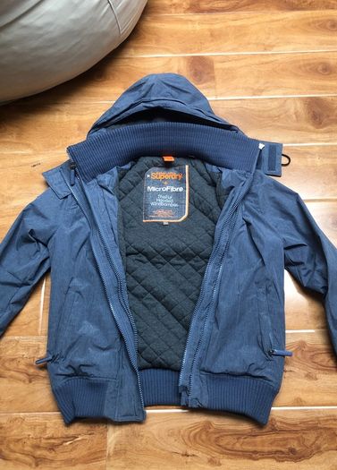 SuperDry Microfibre TheFur Hooded Windbomber Jacket