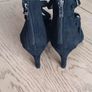 Black faux-suede low heel shoe Image 5