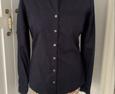 shirt Tommy Hilfiger size us 8 uk 12 navy grandfather collar