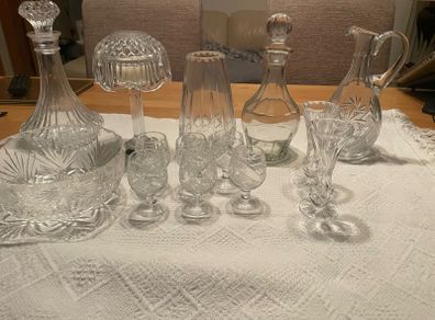 Cut Glass & Crystal Style Collection Various Pieces