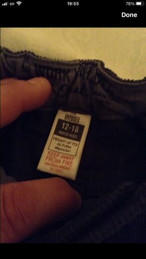 Boys like new cord jeans 12/18 mths