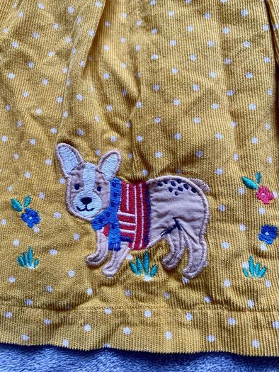 JoJo Maman Bebe Corded Embroidered Dungarees (2-3Y)