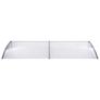 Door Canopy Grey and Transparent 300x80 cm PC Image 4