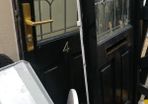 front doors with stained glass