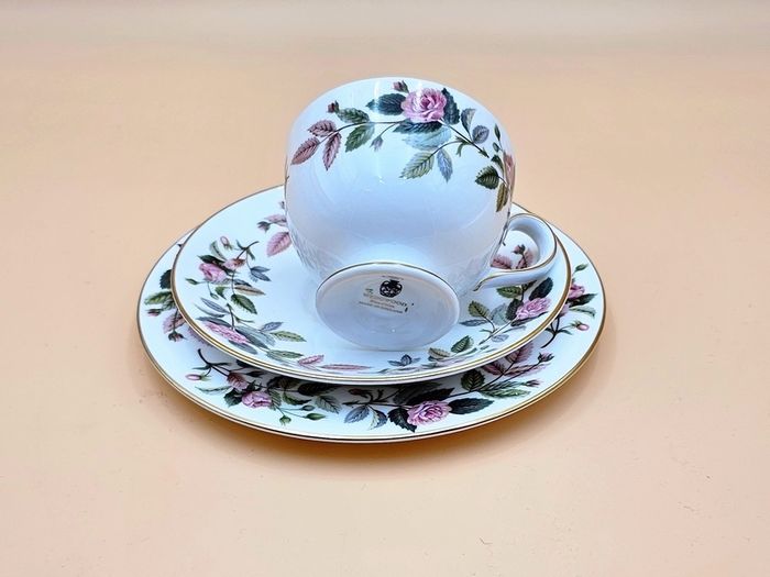 Collectible Wedgwood Bone China, Hathaway Rose trio