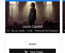 FOUR Louis Capaldi Tickets Seated Together