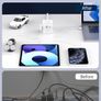 3M Cube Extension Lead with USB, 4 Way (13A/3250W) Plug Extension Socket with 3 USB A & 1 USB C, Child Safety Extension Cord,Black Cube Power Strip for Home Desk Office Image 6