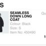 Uniqlo Black Winter Coat Image 2