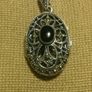 Sterling Silver Locket with Marquesites Image 3