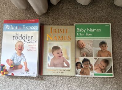 Toddler years book and baby names book