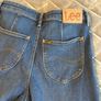 Lee Dark Blue Stella High Rise Wide Leg Jeans 28W31L Image 5