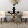 Modern White Faux Lamb Wool Chair With Gold Leg Ends Image 10