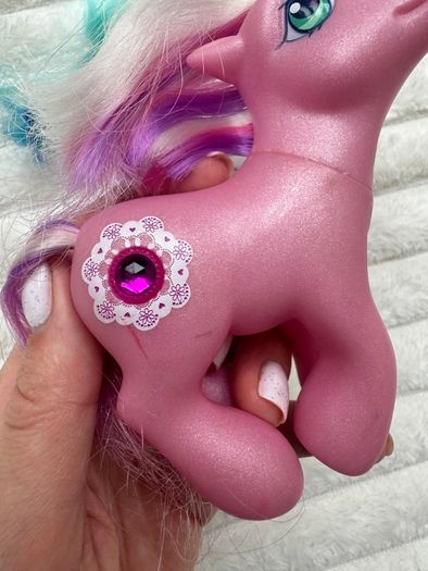 MLP My Little Pony G3 Crystal Lace Friendship Ball and Periwinkle Jewel Pony 2003 Dirty Used Cut Hair Please see pictures