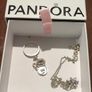 Pandora silver set necklace ring charm Image 6