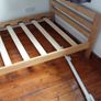 Pine single bed and mattress Image 2