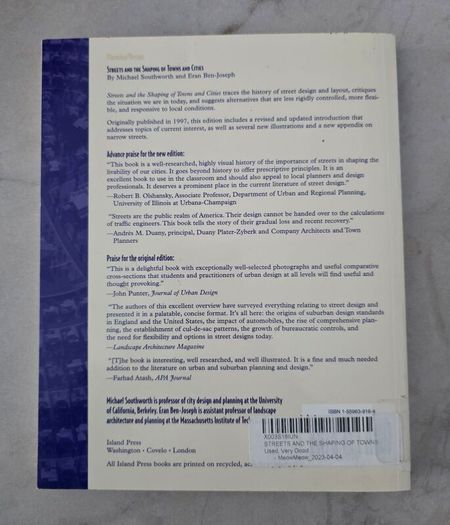 Streets and the Shaping of Towns and Cities Book
