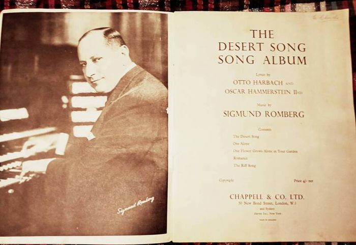 1954 The Desert Song Song Album Sheet Music Book.