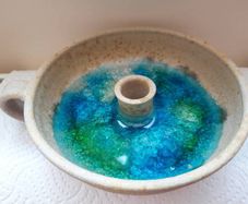 Dun-Chaoin  Pottery Candle Holder  ( Glazed )