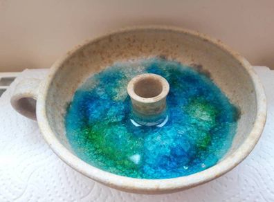 Dun-Chaoin  Pottery Candle Holder  ( Glazed )