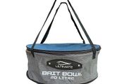 Grounbait mixing bowl with zip lid and handles