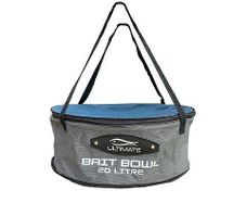 Grounbait mixing bowl with zip lid and handles