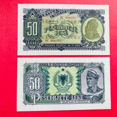 Albania  50 Leke  1957  PICK 29a ( uncirculated).