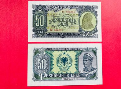 Albania  50 Leke  1957  PICK 29a ( uncirculated).