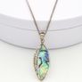 Vintage Celtic Sterling Silver Abalone Shell Necklace Image 6