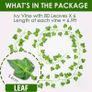 Artificial Ivy Garlands - 6Pack 210cm Length - Realistic Fake Vines for Room Aesthetic and Garden Wall Decoration for Indoor Outdoor, Green Faux Leaves Image 5
