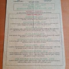 'Escape' vegetarian menu