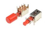 PS-22F03 Right Angle PCB Latching Push Button Switch with cap