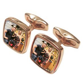 Personalised Cufflinks - Premier Range - Rose Gold - Pair