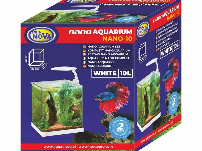 Aqua Nova Aquarium Set NANO-10 White 10L LED Light And Filter