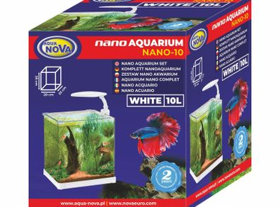 Aqua Nova Aquarium Set NANO-10 White 10L LED Light And Filter