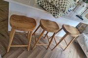 X 3 S Alternative solid oak bar stools Like new