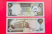 Kuwait  20 Dinars  1986 ( Uncirculated ) Pick  16b . Scarce .