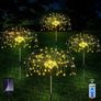 Solar Lights Outdoor Garden, 4 Pack 480 Led Solar Firework Lights Waterproof with Remote Control 8 Mode, Multi Colour Solar String Lights for Pathway Backyard Christmas Party (MULTIPLE COLOURS) Image 2