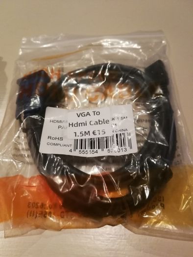 Hdmi To Vga Male Cable 1.5M