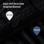 Sivio Weighted Blanket 7kg Black 120x180cm Sherpa Fleece Reversible - Brand New Image 3