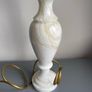 Vintage Antique white onyx marble table lamp Image 5