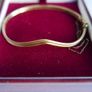 Vintage  14k Yellow Gold Plated  Bangle Bracelet Image 3