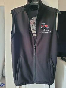 Black Gilet Vest - If She's Not Red. Size S.  New