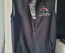 Black Gilet Vest - If She's Not Red. Size S.  New
